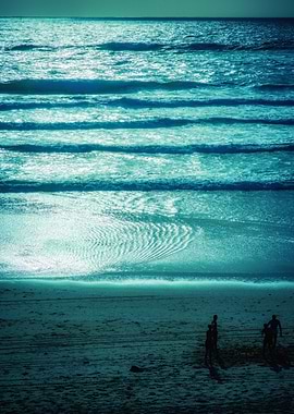 Ocean Waves and Silhouettes