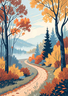 Autumn Forest Path