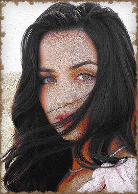 Ana de armas Long Black Hair