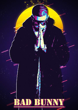 Bad Bunny Retro Poster
