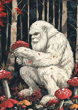 Yeti with Mushrooms