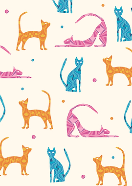 Colorful Cat Pattern