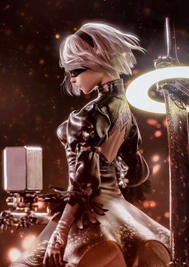 2b nier automata poster