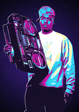 NAs 80s Hip Hop Boombox Art