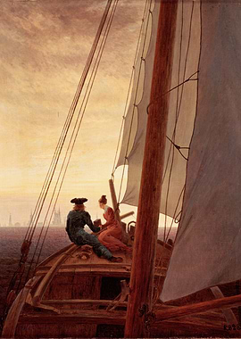 Couple on a Sailboat at Sunset