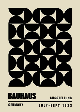 Bauhaus Geometric Poster