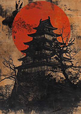Vintage Japanese Castle