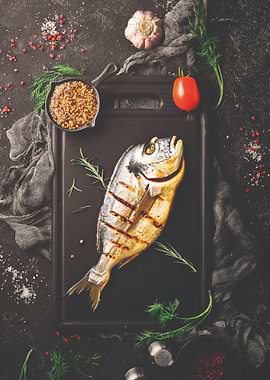 Grilled Fish with Herbs