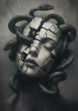 Medusa Stone Face