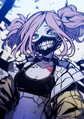 Anime Girl with Mask