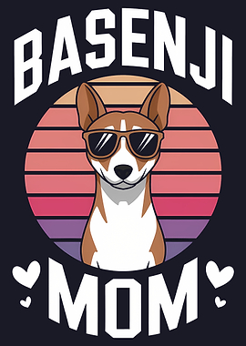 Basenji Mom Retro Design