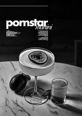 Pornstar Martini, Black and White