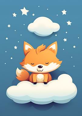 Sleeping Fox on Cloud