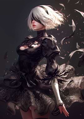 2b nier automata poster