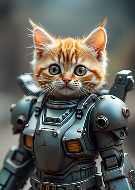 Kitten in Armor