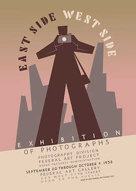 East Side West Side: Photography Exhibition Poster (1938)