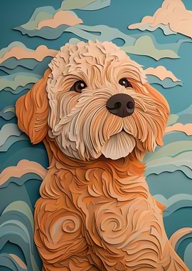 Papercut Dog Portrait