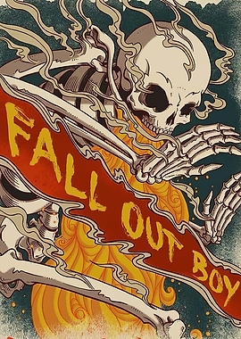 Fall Out Boy Skeleton Art