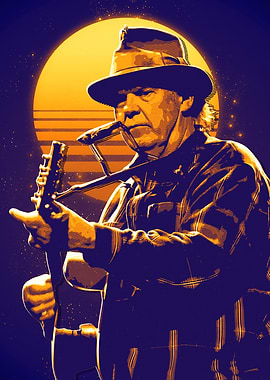 Neil Young Retro Poster