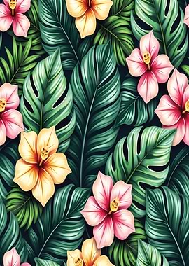 Tropical Floral Pattern