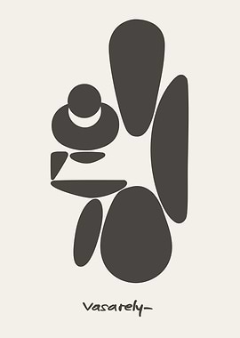 Vasarely-Inspired Abstract Composition