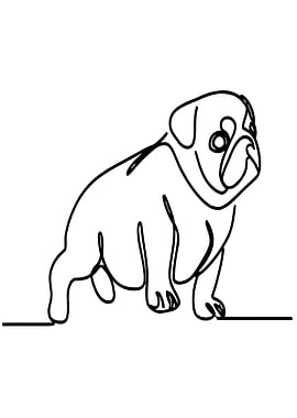 Pug Line Art