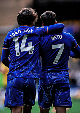 Soccer Players in Blue Jerseys