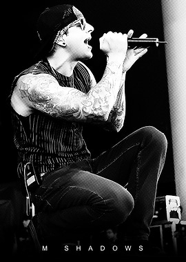 Black and White Music Poster