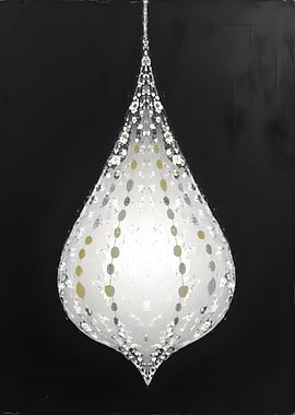 Minimalist black and white Christmas painting