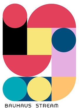 Bauhaus Stream Geometric Art