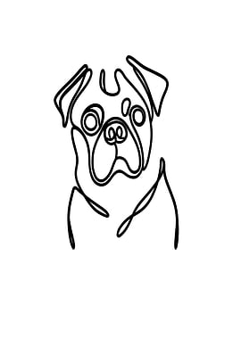 Pug Line Art