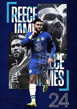 Reece James Chelsea Football Poster
