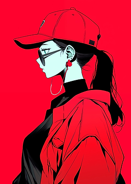 Anime Girl in Red