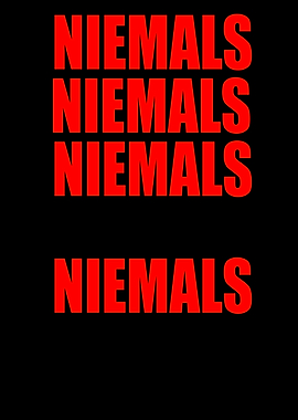 Niemals Text Art