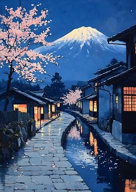 Japanese Village Night