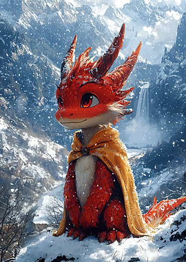 Red Dragon in Winter