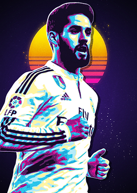 Isco Real Madrid Retro Art