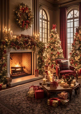 Christmas Fireplace Decor