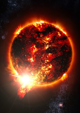 Fiery Solar Flare