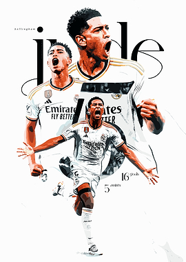 Jude Bellingham Football Poster