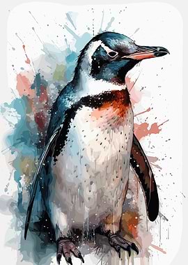 Watercolor Penguin