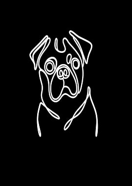 Pug Line Art