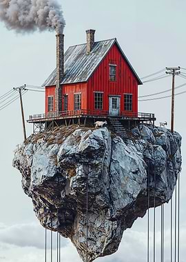 Floating House with Goats