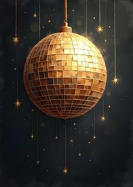 Golden Disco Ball
