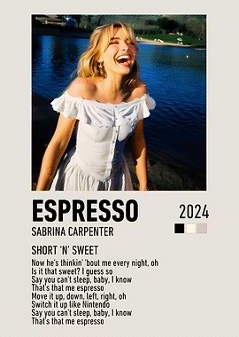 Sabrina Carpenter Espresso Music Poster