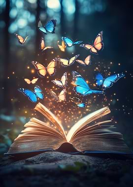 Magical Book with Butterflies