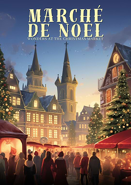 Christmas Market Illustration