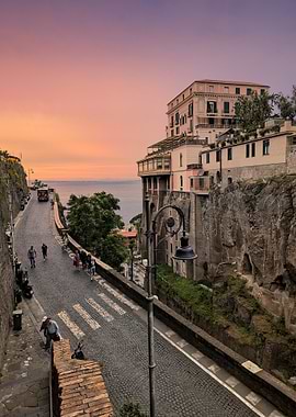 Sunset Street in Italy
