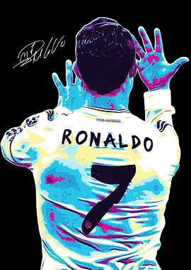 Cristiano Ronaldo Retro Art
