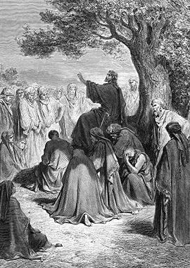 Jesus Preaches to the Multitude